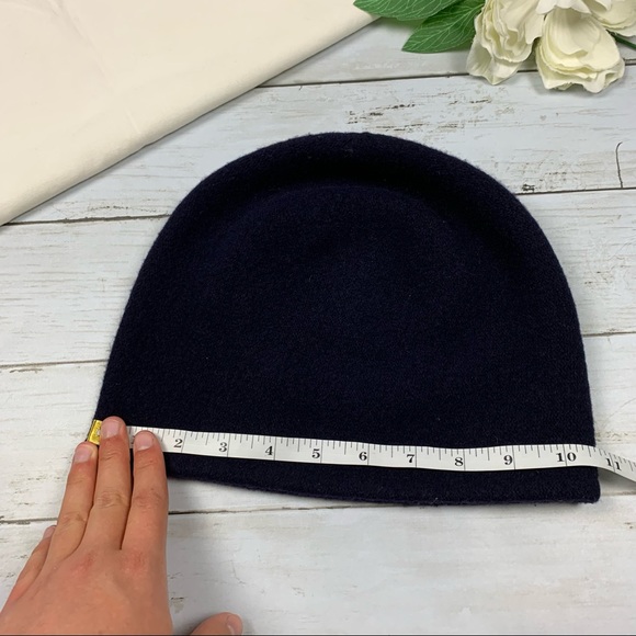 Solar Navy Blue Wool Winter Hat - Picture 6 of 8